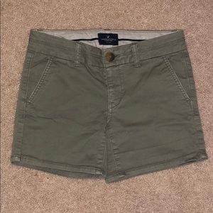 American Eagle Outfitters Midi Stretch Shorts